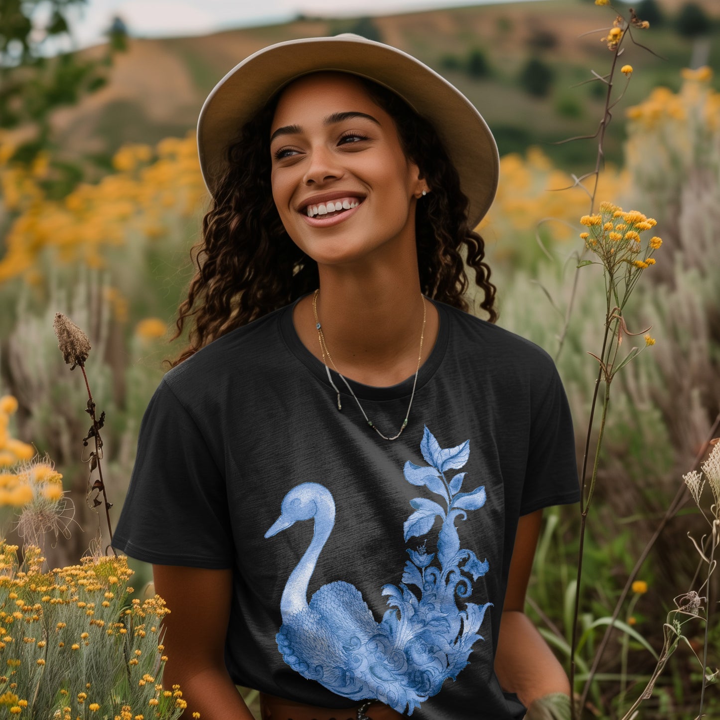 Floral Swan