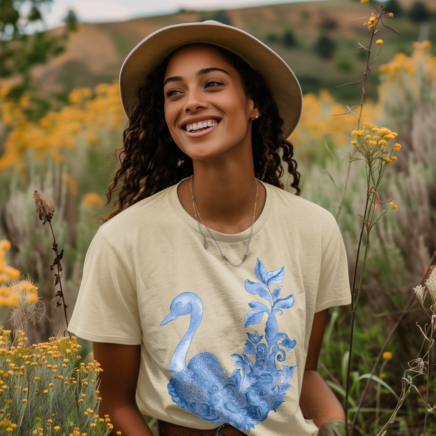 Floral Swan