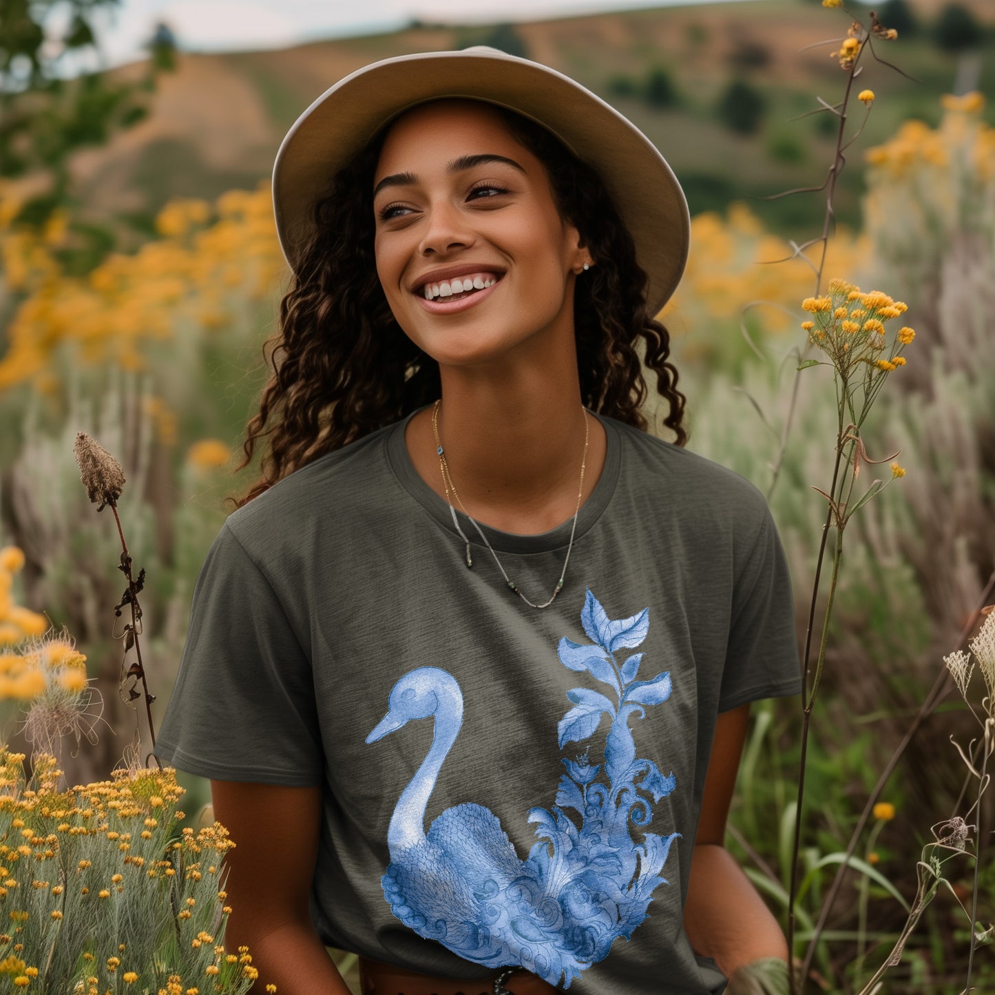 Floral Swan
