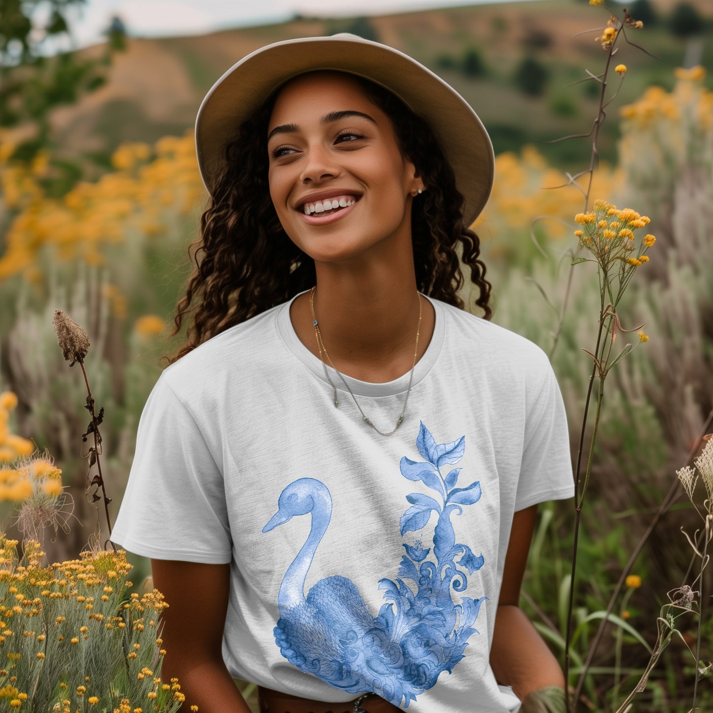 Floral Swan